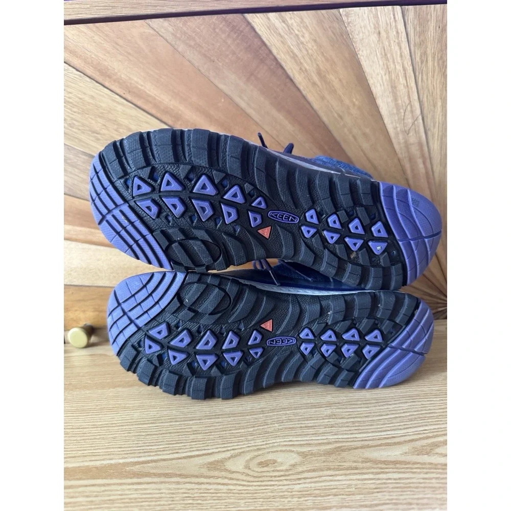 Keen Women Sz 6.5 TERADORA II Mid Hiking Boots Waterproof Blue Purple Astral EUC